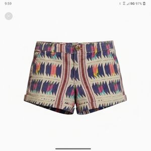 American Eagle Colorful Patterned Women's Shorts With Pockets, Size 6